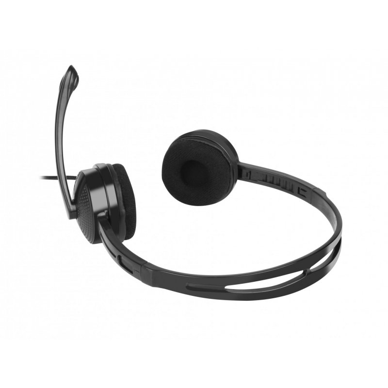 NATEC Canary Go Casque Avec fil Arceau Bureau/Centre d'appels Noir