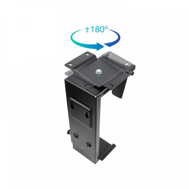 TooQ Metal Desk/Wall CPU Holder, Black