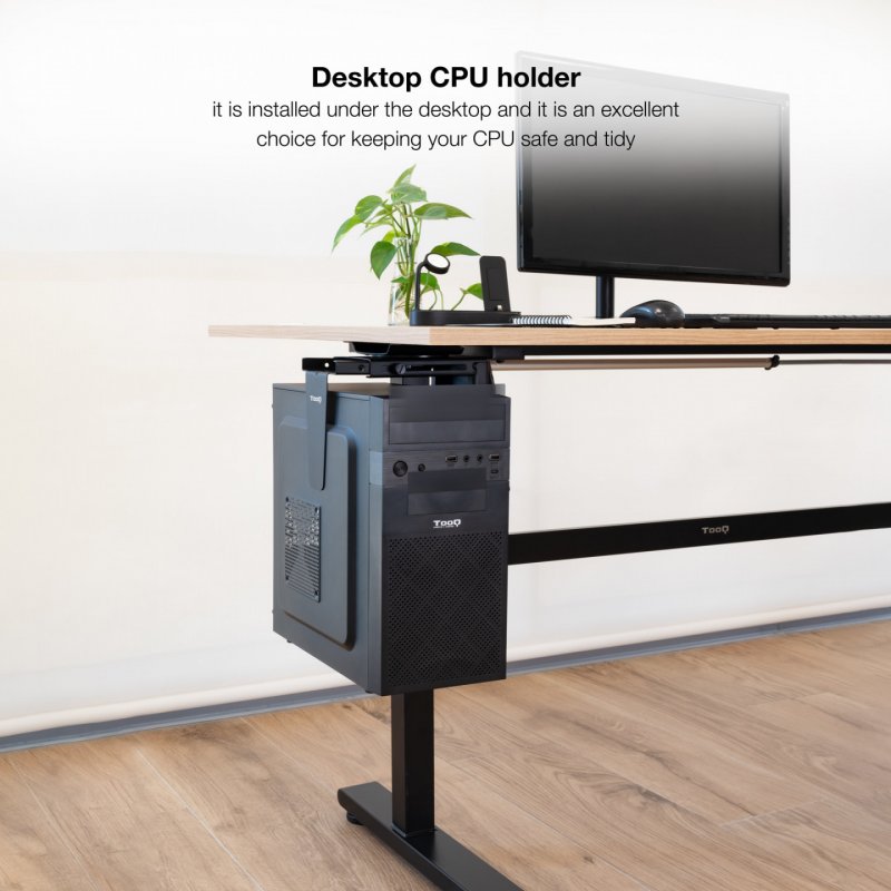 TooQ TQMUD01 support pour unité centrale Support de CPU monté sur bureau Noir