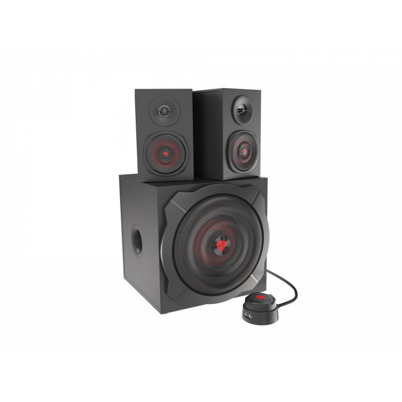 GENESIS Helium 610BT set d'enceintes 60 W Haut-parleur Noir, Rouge 2.1 canaux Bluetooth