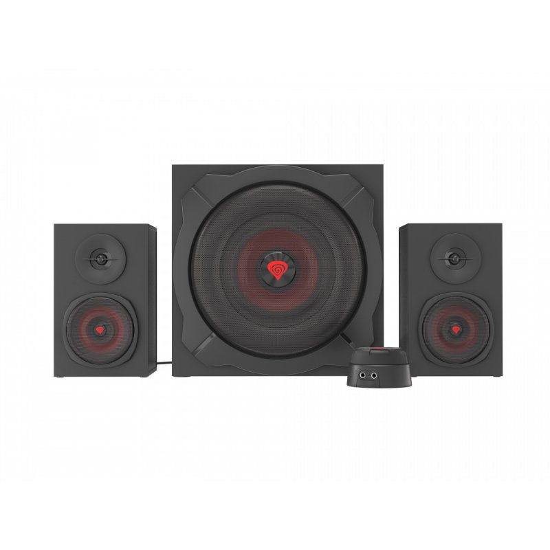 GENESIS Helium 610BT set d'enceintes 60 W Haut-parleur Noir, Rouge 2.1 canaux Bluetooth