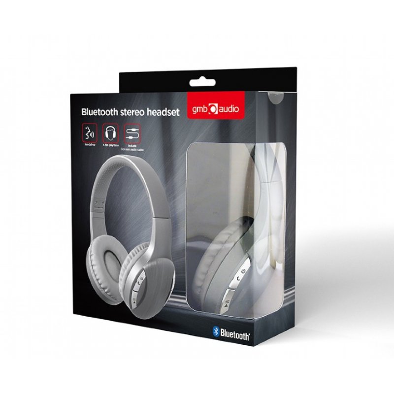 AURICULARES GEMBIRD ESTERO BLUETOOTH PLATA