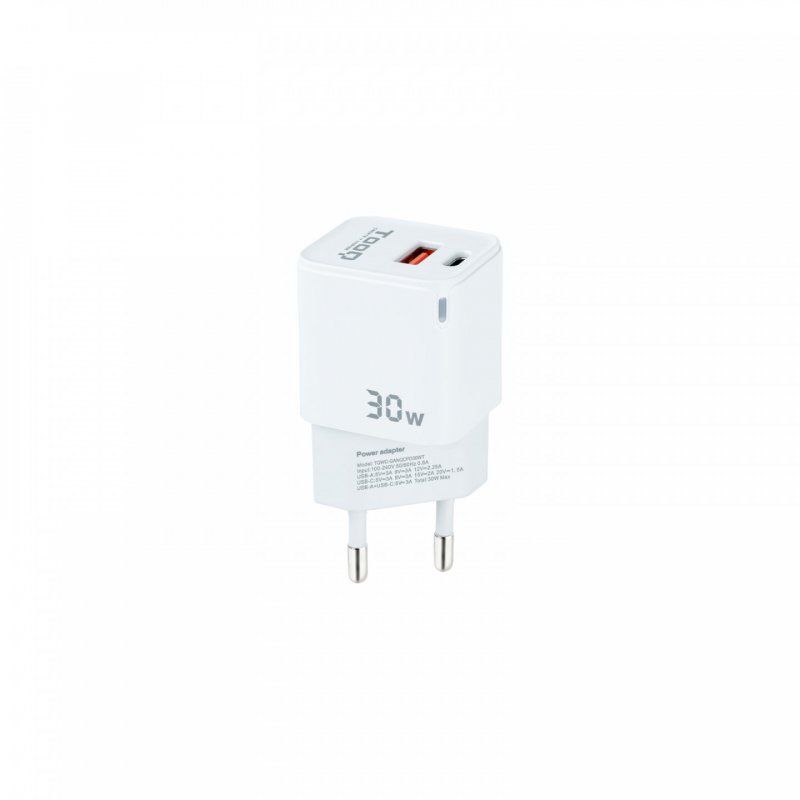 TooQ TQWC-GANQCPD30WT chargeur d'appareils mobiles Universel Blanc Secteur Charge rapide Intérieure