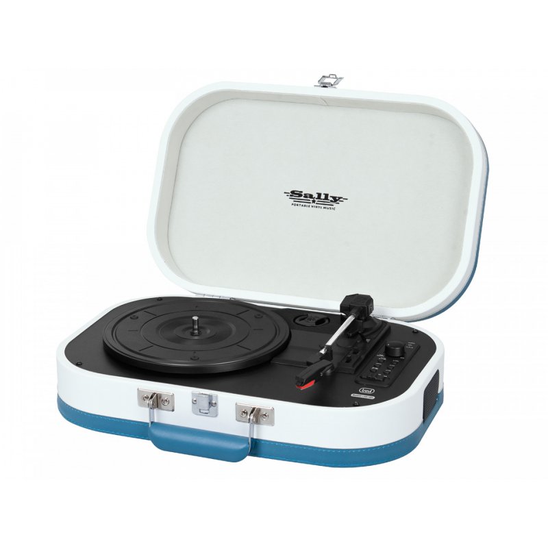 Trevi TT 1020 BT Tourne-disque à entraînement direct Bleu, Blanc Semi-automatique