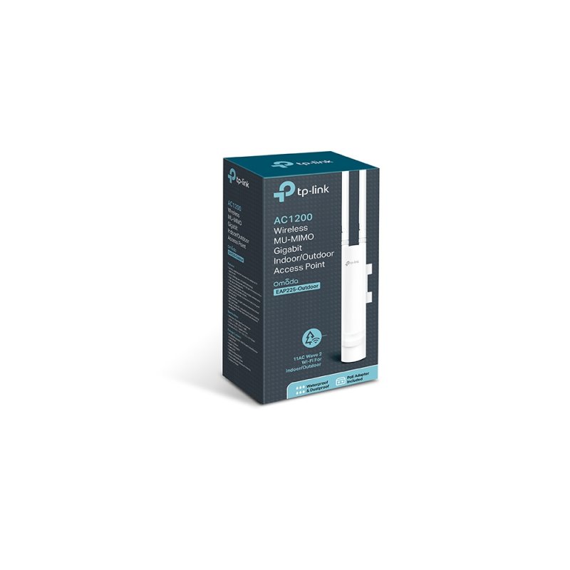 TP-LINK (EAP225-OUTDOOR) Omada AC1200 (867 300) Wireless N Outdoor Access Point, MU-MIMO Tech, Free Software