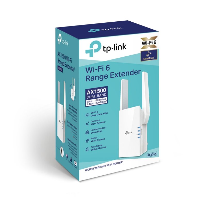 TP-Link RE505X Répéteur réseau Blanc 10, 100, 1000 Mbit/s