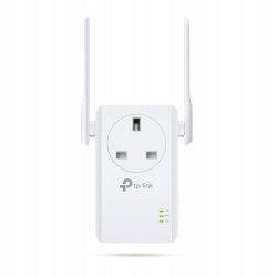 TP-LINK (TL-WA860RE) 300Mbps Wall-Plug Wifi Range Extender, AC Passthrough, 1 LAN