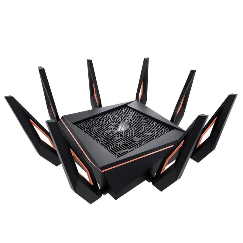 Asus (GT-AX11000) ROG Rapture AX11000 Wireless Tri-Band Gaming Wi-Fi 6 Router, 802.11ax, Quad Core CPU, AiMesh, RGB