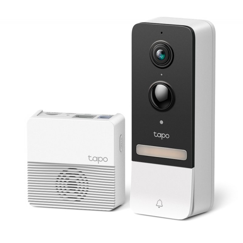 TP-LINK (TAPO D230S1) Smart Battery 2K 5MP Video Doorbell Kit w/ Hub, Night Vision, Ultra-Wide FOV, AI Detection &
