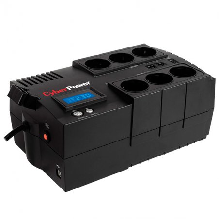 CyberPower BRICs 700VA Line Interactive UPS, 420W, LCD Display, 6x UK Plug, AVR Energy Saving, Wall Mountable