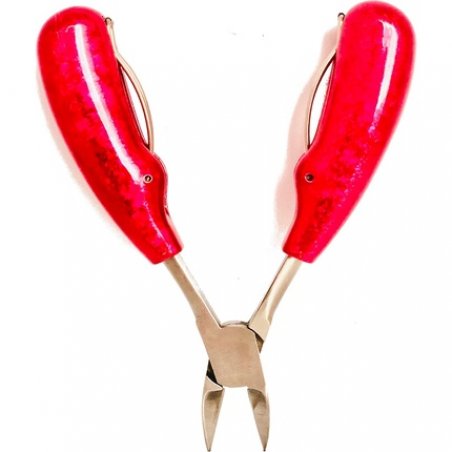 Toenail Clipper with Curved Tip for Easy Cutting Stainless Steel Nail Clipper for Pedicure - Red