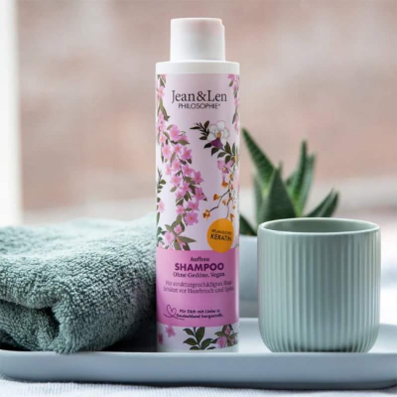 Jean & Len Aufbau Shampoo Mandel/keratin 300 ml Shampoing Unisexe