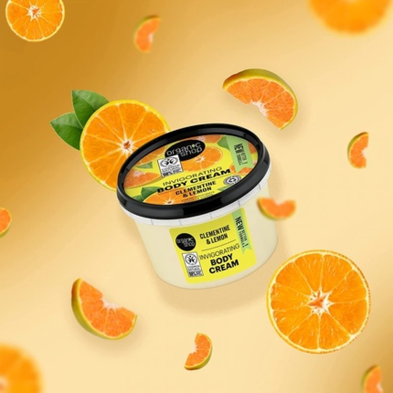 Organic Shop Invigorating Body Cream Clementine and Lemon 250ml