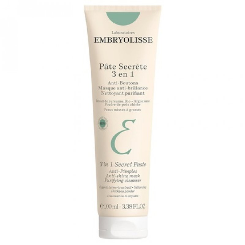 Embryolisse 3 in 1 Anti-pimples & Acne Treatment Multipurpose Clay Mask 3.38 Fl Oz
