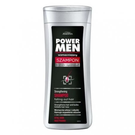 Joanna Power Men Hair Strengthening Shampoo for Hair Loss with Niacinamide and Panthenol
