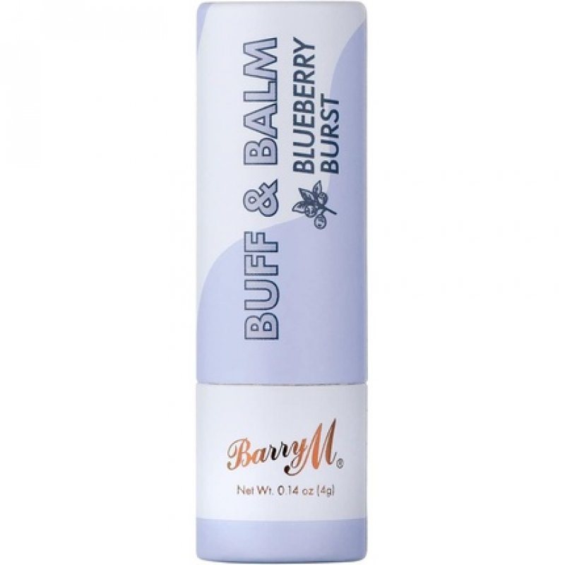 Barry M Cosme Buff and Balm Lip Tint with Scrub to Balm Formula Purple Blueberry Burst