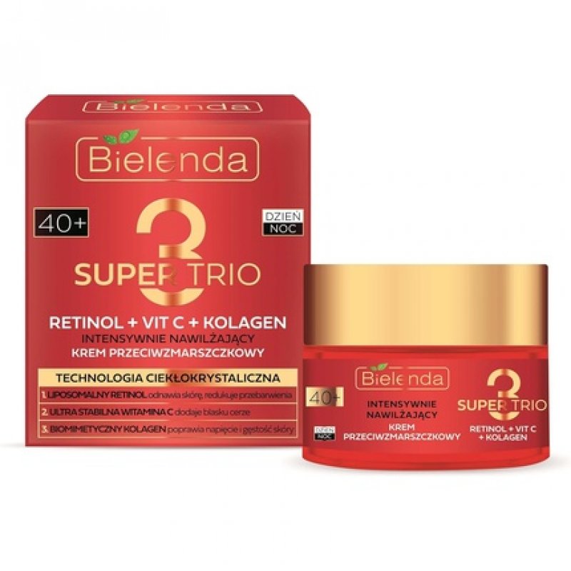 Bielenda Super Trio Retinol Vitamin C Collagen Intensively Moisturizing 40 Cream 50ml