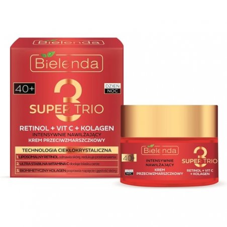 Bielenda Super Trio Retinol Vitamin C Collagen Intensively Moisturizing 40 Cream 50ml