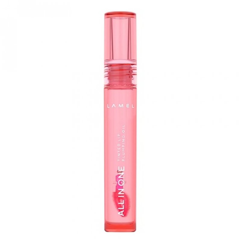 Lamel All in One Lip Tinted Plumping Oil Peachy N.401 Long-lasting Moisturizing Color