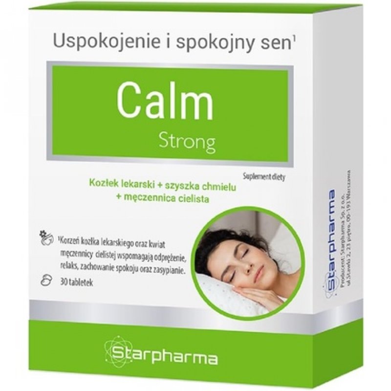 Starpharma Calm Strong Peaceful Sleep Dietary Supplement with Plant Extracts 30 Tablets