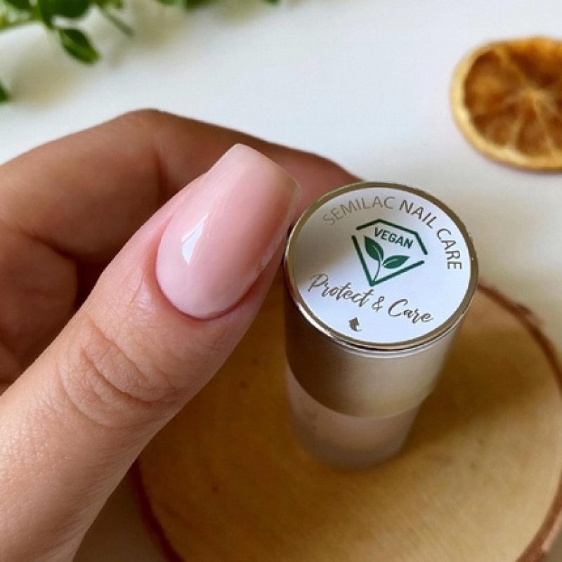 Semilac Nail Hardener Protect & Care for Strengthening and Protecting Brittle Nails Vegan Formula 7ml