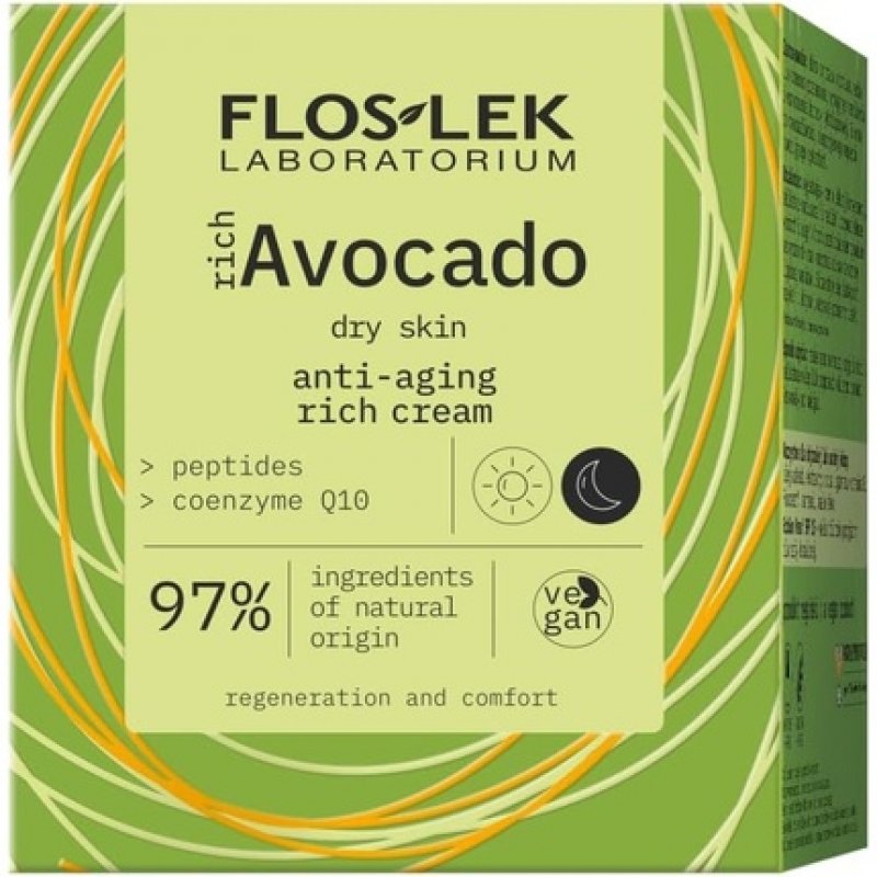 FLOSLEK Rich Avocado Anti Aging Day & Night Skin Moisturizer 50ml