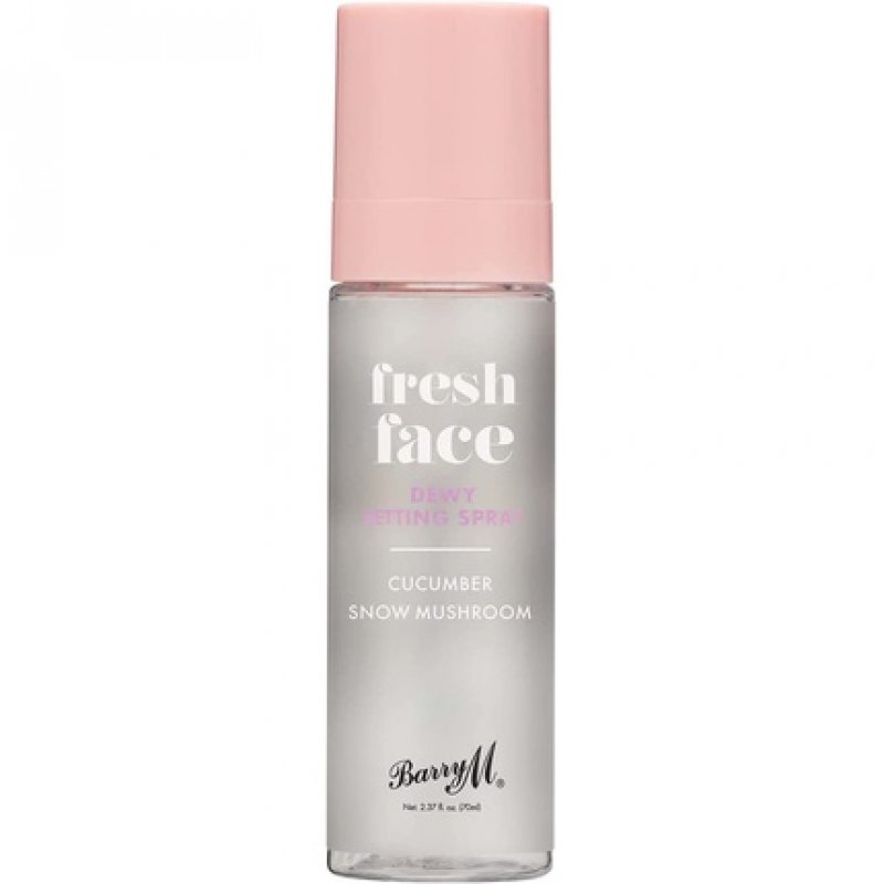 Barry M Fresh Face Dewy Finish Setting Spray with Cucumber Extract and Snow Mushroom - Clear