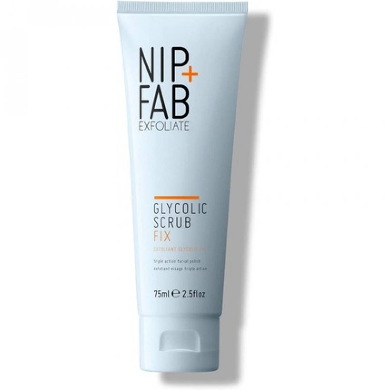 Nip Fab Glycolic Acid Fix Face Scrub with Salicylic Acid AHA/BHA Exfoliating Facial Cleanser Polish 75ml