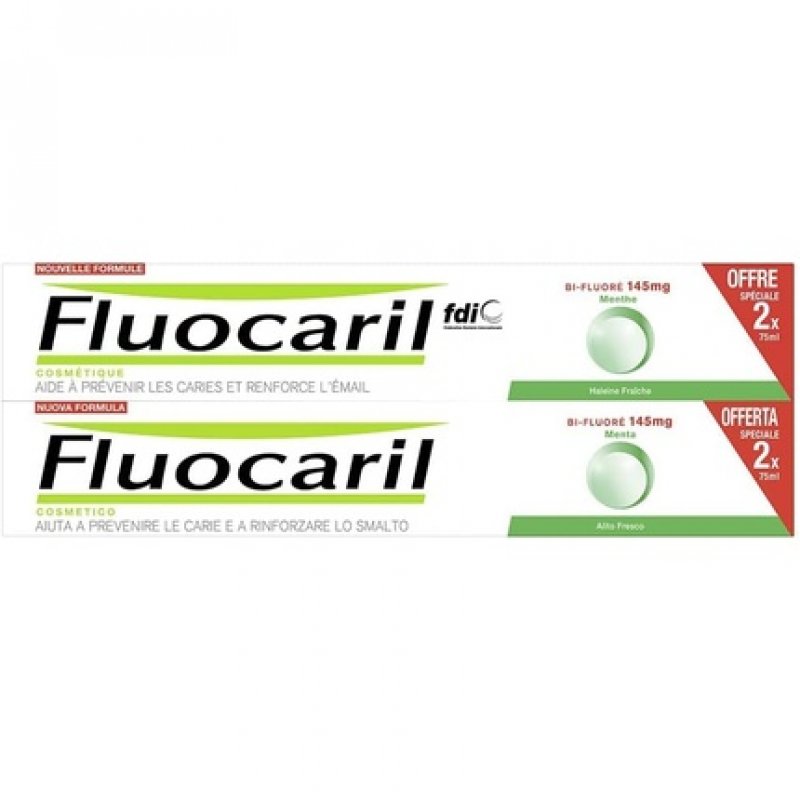 FLUOCARIL Bi-145 Mint Toothpaste 2X75ml - Pack of 2