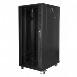 Lanberg FF01-6827-12BL rack cabinet 27U Freestanding rack Black