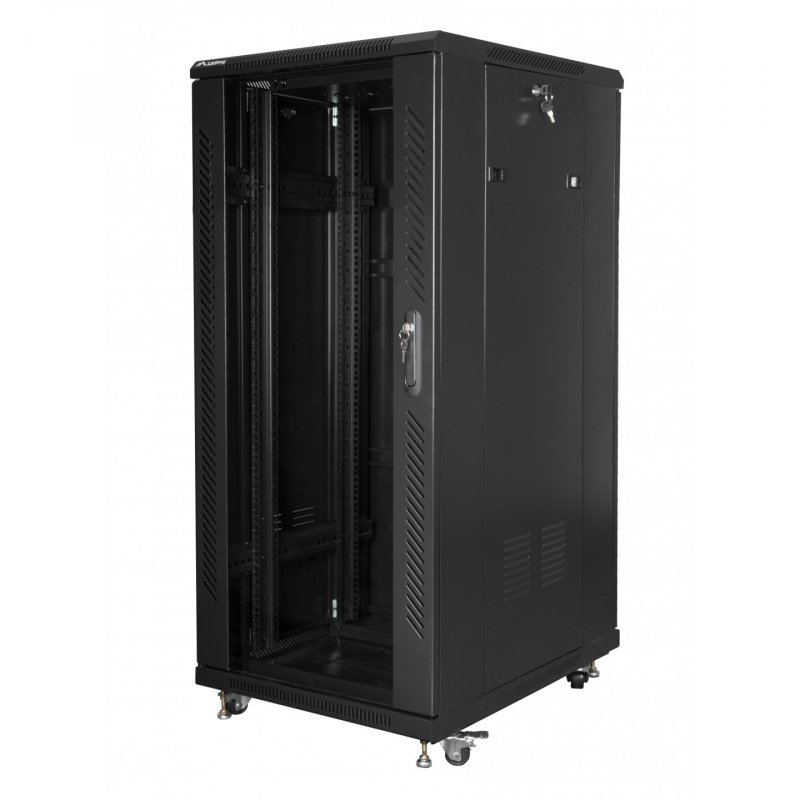 Lanberg FF01-6827-12BL rack cabinet 27U Freestanding rack Black