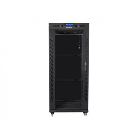 ARMARIO LANBERG RACK 19" 22U 800X1000 FLAT PACK NEGRO PUERTA CRISTAL CON LCD