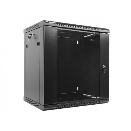 Lanberg WF01-6412-10B rack cabinet 12U Wall mounted rack Black