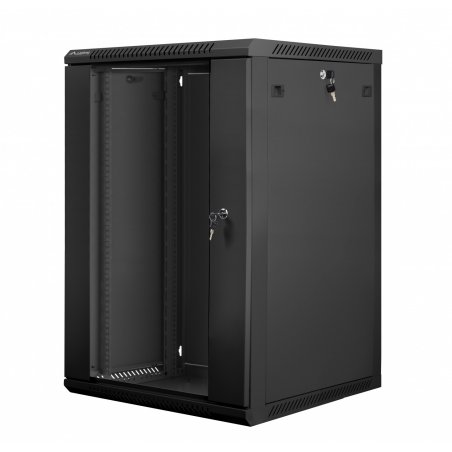 Lanberg WF01-6618-10B étagère 18U Rack monté sur le mur Noir