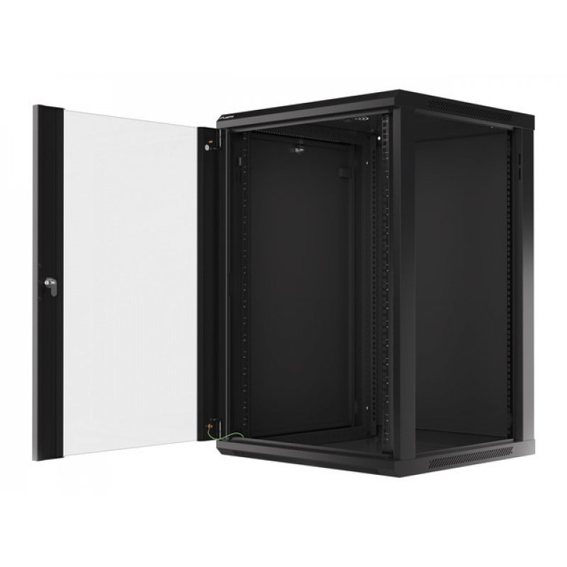 Lanberg WF01-6618-10B rack cabinet 18U Wall mounted rack Black