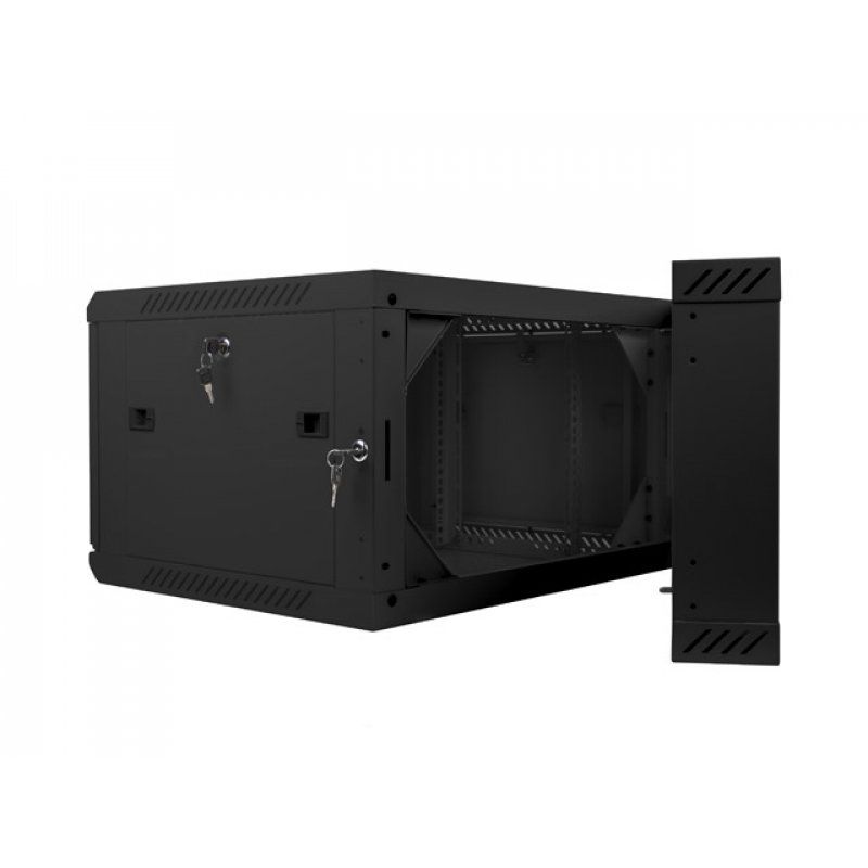 ARMARIO LANBERG MURAL DOBLE SECCION RACK 19" 6U/600X600 FLAT PACK NEGRO