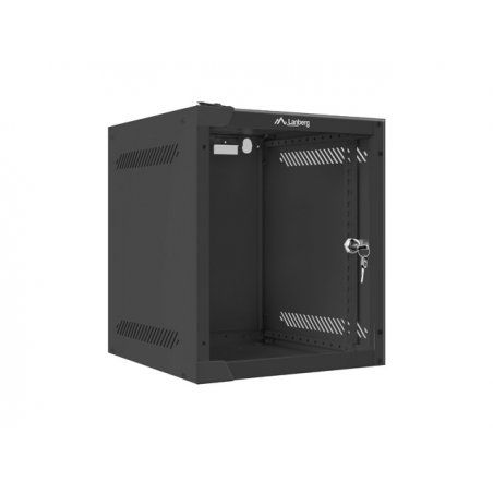 Lanberg WF10-2306-10B rack cabinet 6U Wall mounted rack Black