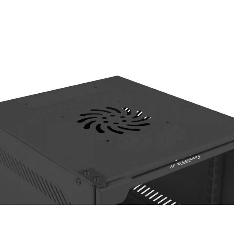 ARMARIO LANBERG MURAL RACK 10" 12U/280X310 FLAT PACK NEGRO PUERTA CRISTAL