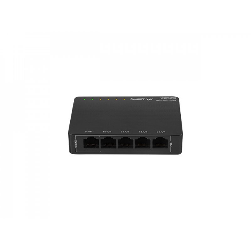 Lanberg DSP3-1005-60W network switch Unmanaged Gigabit Ethernet (10/100/1000) Power over Ethernet (PoE) Black