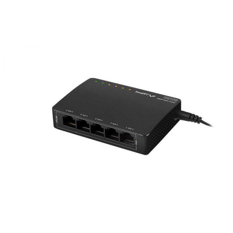 Lanberg DSP3-1005-60W network switch Unmanaged Gigabit Ethernet (10/100/1000) Power over Ethernet (PoE) Black