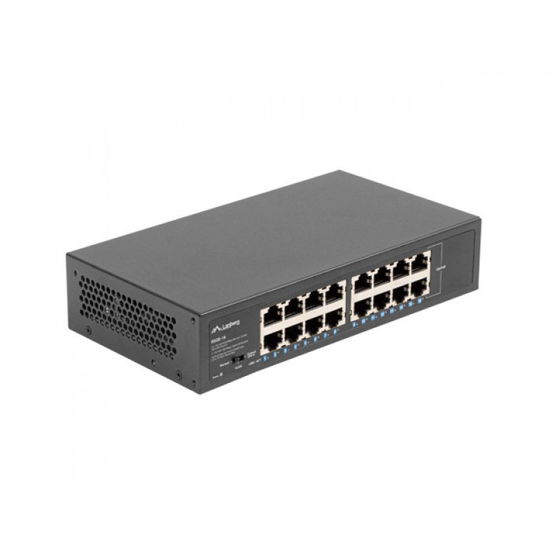 Lanberg RSGE-16 commutateur réseau Non-géré Gigabit Ethernet (10/100/1000) 1U Noir