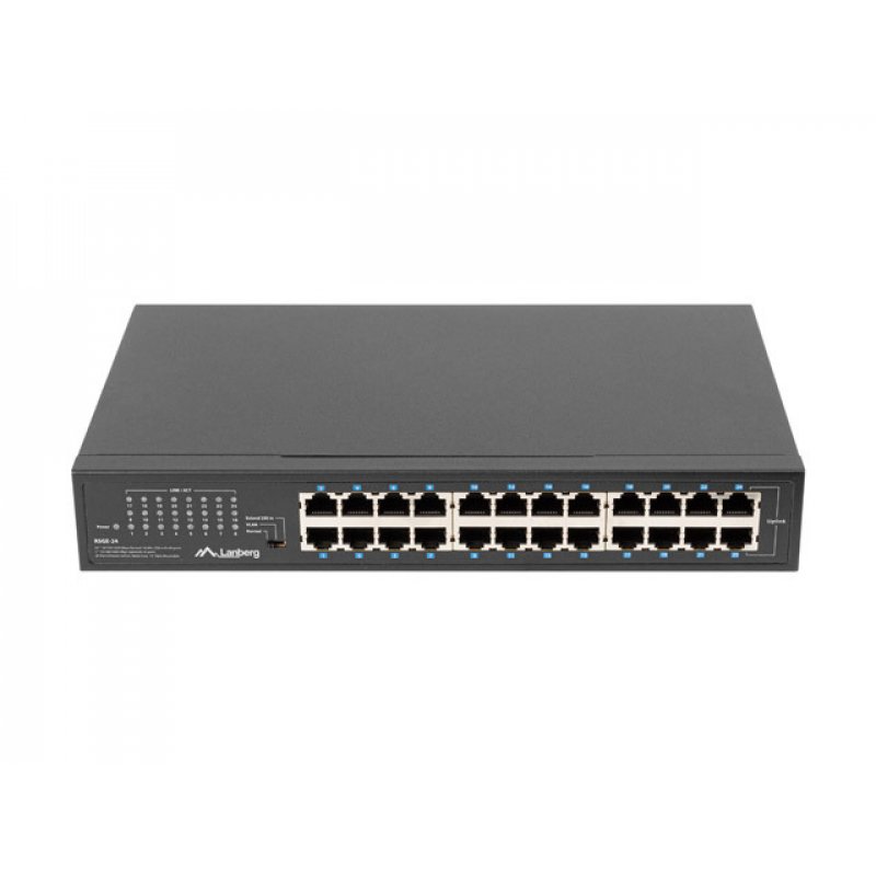 SWITCH LANBERG 24 PUERTOS GIGABIT ETHERNET RACK 19"