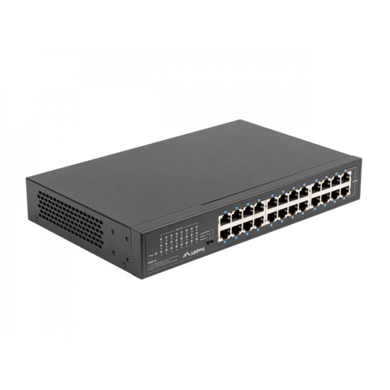 SWITCH LANBERG 24 PUERTOS GIGABIT ETHERNET RACK 19"