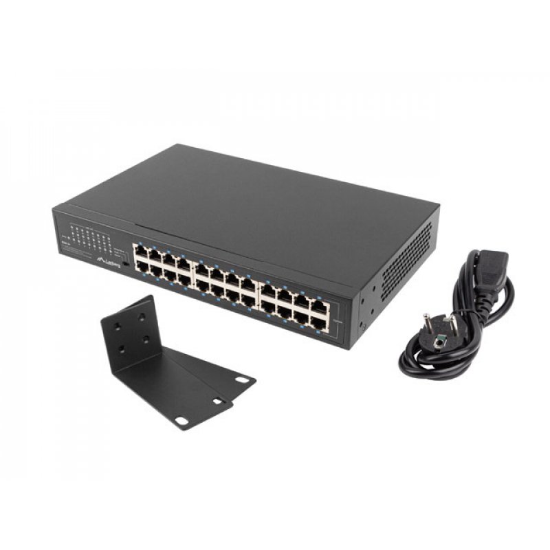 SWITCH LANBERG 24 PUERTOS GIGABIT ETHERNET RACK 19"