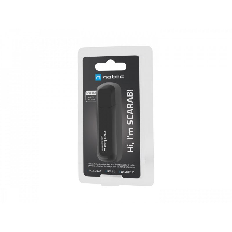 NATEC Scarab 2 card reader USB 3.2 Gen 1 (3.1 Gen 1) Type-A Black