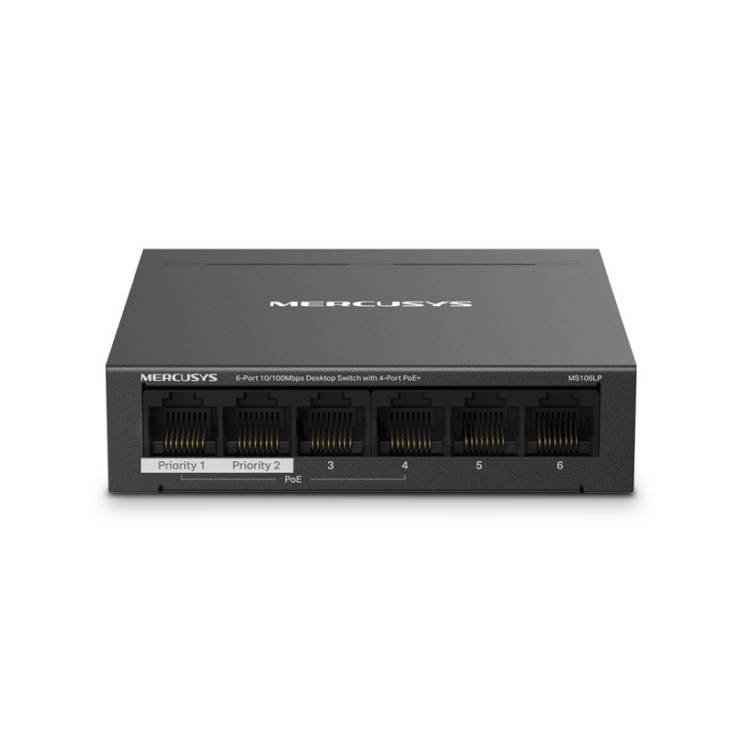 Mercusys MS106LP commutateur réseau Géré Fast Ethernet (10/100) Connexion Ethernet, supportant l'alimentation via ce