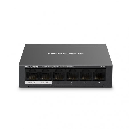 Mercusys MS106LP commutateur réseau Géré Fast Ethernet (10/100) Connexion Ethernet, supportant l'alimentation via ce
