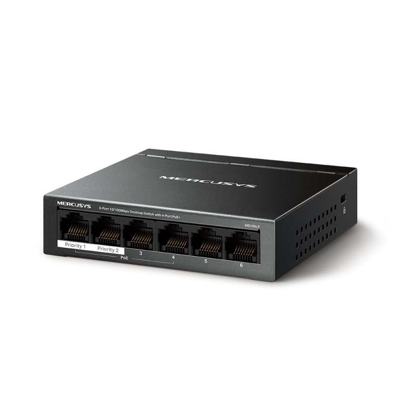 Mercusys 6-Port 10/100Mbps Desktop Switch with 4-Port PoE 