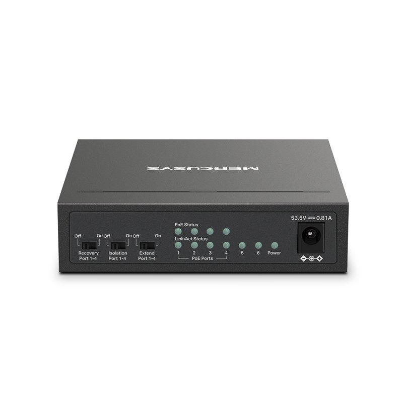 Mercusys MS106LP commutateur réseau Géré Fast Ethernet (10/100) Connexion Ethernet, supportant l'alimentation via ce