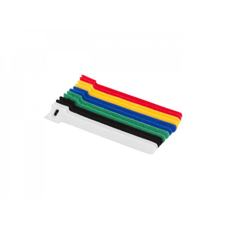 Lanberg ORG01-MT150-MC6 cable tie Hook & loop cable tie Fabric Black, Blue, Green, Red, White, Yellow 12 pc(s)